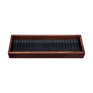 Riviere Febe Long Rectangular Ebony Lines Valet Tray | Kneen & Co