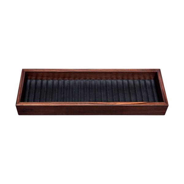Riviere Febe Long Rectangular Ebony Lines Valet Tray | Kneen & Co