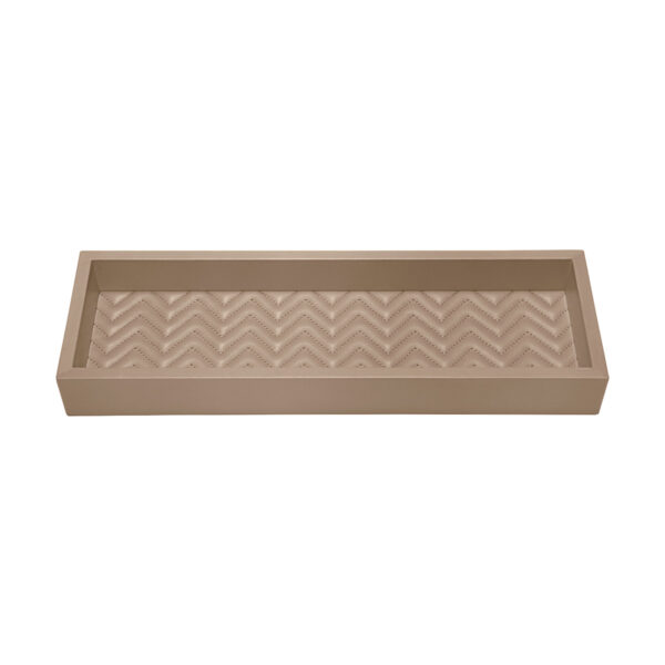 GB-Riviere-VT2-TS-Febe-Herringbone-LongRectangular-Valet-Tray-TAUPE-CUTOUT01-1200x1200-100KB Riviere Febe Long Rectangular Herringbone Valet Tray | Kneen & Co