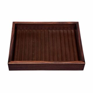 Riviere Febe Rectangular Ebony Lines Valet Tray | Kneen & Co