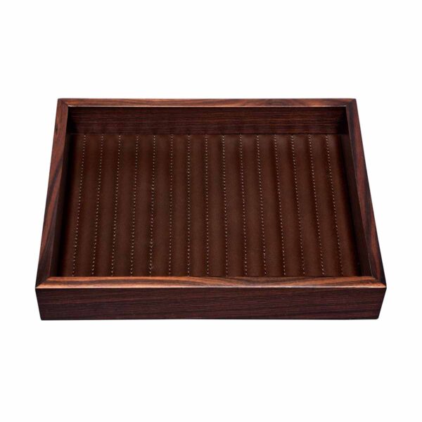 Riviere Febe Rectangular Ebony Lines Valet Tray | Kneen & Co