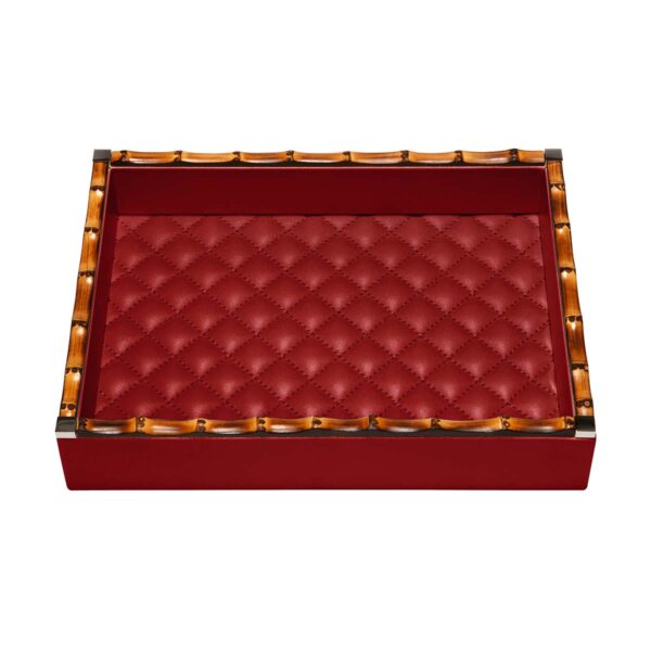 GB-Riviere-VT3-PT-BB-Bice-DiamondsRectangular-ValetTray-wBAMBOO-Trim-CHERRY-CUTOUT01-1200x1200-100KB Riviere Bice Rectangular Diamonds Valet Tray | Kneen & Co