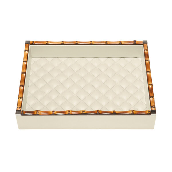 GB-Riviere-VT3-PT-BB-Bice-DiamondsRectangular-ValetTray-wBAMBOO-Trim-IVORY-CUTOUT01-1200x1200-100KB Riviere Bice Rectangular Diamonds Valet Tray | Kneen & Co