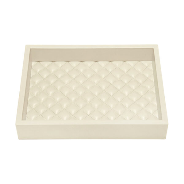 GB-Riviere-VT3-PT-Febe-DiamondsRectangular-ValetTray-QuiltedPadded-IVORY-CUTOUT01 copia-1200x1200-100KB Riviere Febe Rectangular Diamonds Valet Tray | Kneen & Co