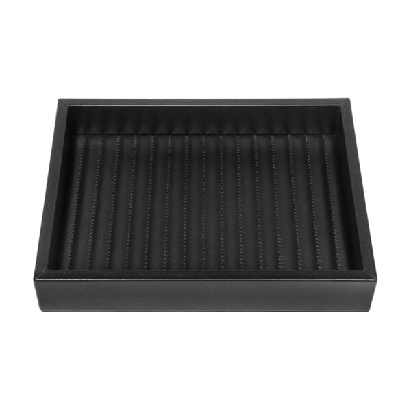 GB-Riviere-VT3-TC -Febe-LinesRectangular-ValetTray-BLK-CUTOUT01-1200x1200-100KB Riviere Febe Rectangular Lines Valet Tray | Kneen & Co