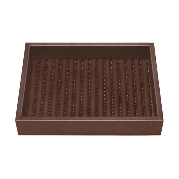 GB-Riviere-VT3-TC-Febe-LinesRectangular-ValetTray-MOKA-CUTOUT01-1200x1200-100KB Riviere Febe Rectangular Lines Valet Tray | Kneen & Co