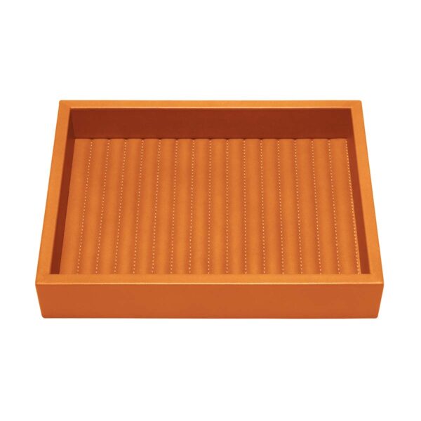 GB-Riviere-VT3-TC-Febe-LinesRectangular-ValetTray-PUMPKIN-CUTOUT01-1200x1200-100KB Riviere Febe Rectangular Lines Valet Tray | Kneen & Co