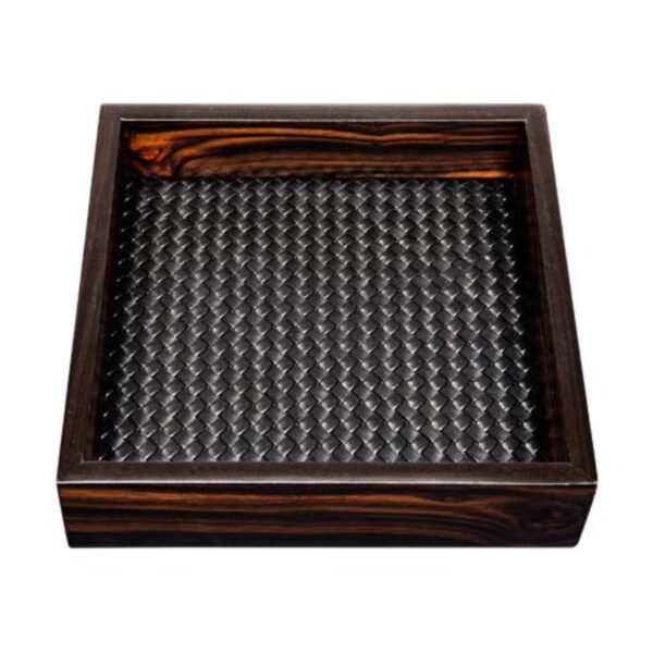 GB-Riviere-VT5-EINT-Febe-Ebony-HndwvnSQR-ValetTray-WovenPadded-LiningLeather-BLK-Frame-EBONY-LG-CUTOUT01-1200x1200-100KB Riviere Febe Large Square Ebony Herringbone Valet Tray | Kneen & Co