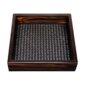 Riviere Febe Large Square Ebony Herringbone Valet Tray | Kneen & Co