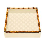Riviere Bice Diamonds Square Valet Tray Large - RV06 Ivory - Smooth