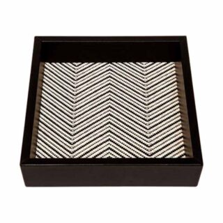 Riviere Febe Large Square Waxed Cotton Valet Tray | Kneen & Co