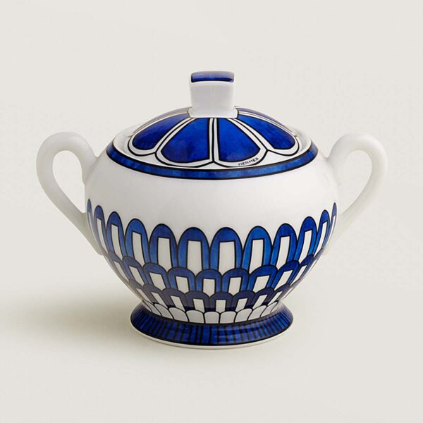 Hermès Bleus D’Ailleurs Sugar Bowl | Kneen & Co