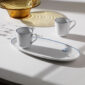 Royal Copenhagen Blueline Dinnerware set on table | Kneen & Co