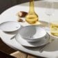 Royal Copenhagen Blueline Dinnerware set on table | Kneen & Co
