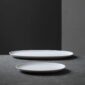 Royal Copenhagen White Fluted Oval Serving Dishes set on table | Kneen & Co