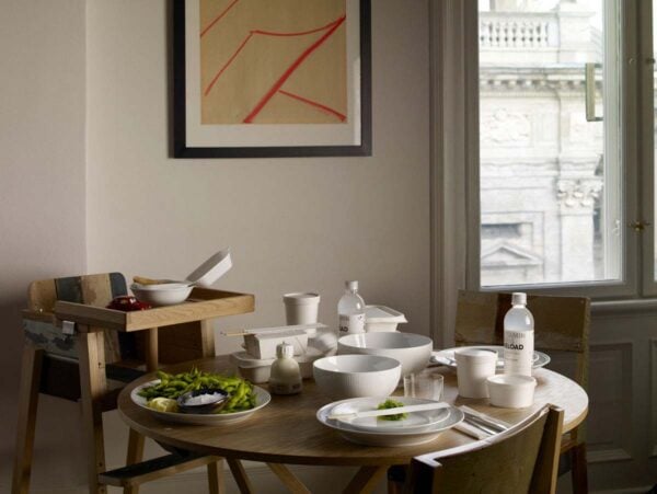 RC-WhiteFluted-1017404-1017395-1017396-1200w-100KB Royal Copenhagen White Fluted Dinnerware set on table | Kneen & Co