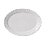 Royal Copenhagen White Fluted Half Lace Oval Plate