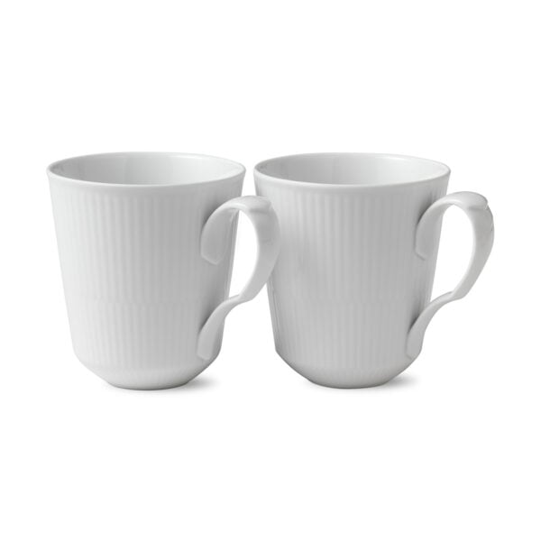 RoyalCopenhagen-1016918-WHITE-FLUTED-CUP-38CL-2PC-01-1200x1200-100KB Royal Copenhagen White Fluted Coffee Mugs – Set of 2 | Kneen & Co