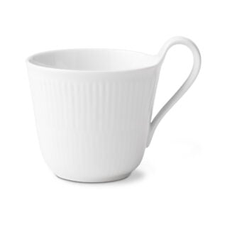 Royal Copenhagen White Fluted High Handle Cup | Kneen & Co