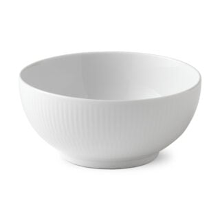 Royal Copenhagen White Fluted Medium Serving Bowl | Kneen & Co