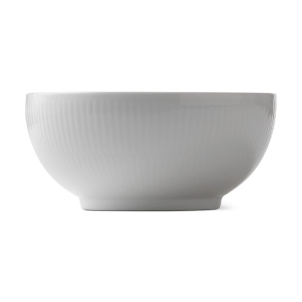 RoyalCopenhagen-1016935-WHITE-FLUTED-BOWL-15CM-1200x1200-100KB Royal Copenhagen White Fluted Medium Serving Bowl shown on table | Kneen & Co