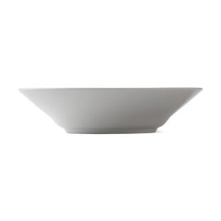Royal Copenhagen White Fluted Wide Rim Bowl shown on table | Kneen & Co