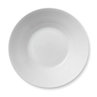 Royal Copenhagen White Fluted Wide Rim Bowl | Kneen & Co