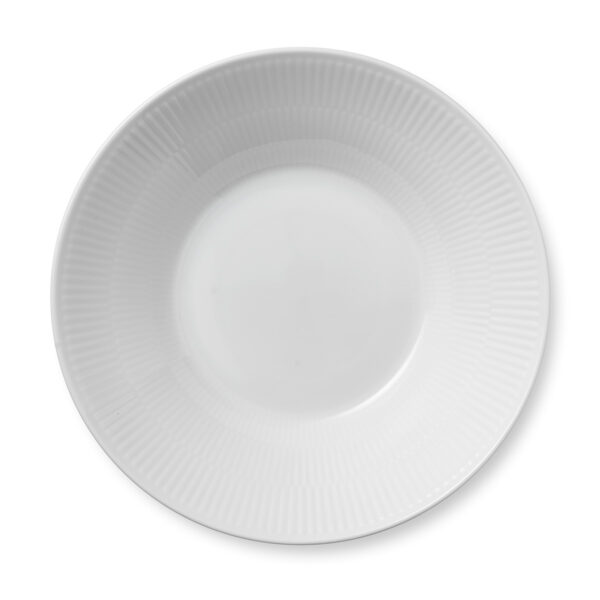 Royal Copenhagen White Fluted Wide Rim Bowl | Kneen & Co