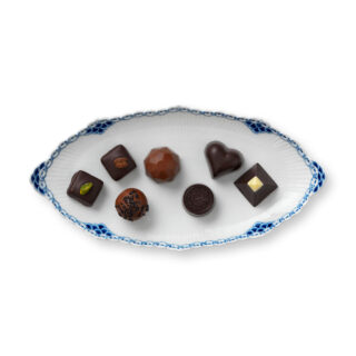 Royal Copenhagen Princess Small Oval Dish shown on table | Kneen & Co