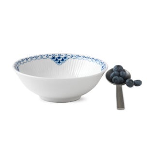 Royal Copenhagen Princess Cereal Bowl shown on table | Kneen & Co