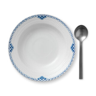 Royal Copenhagen Princess Deep Plate shown on table | Kneen & Co