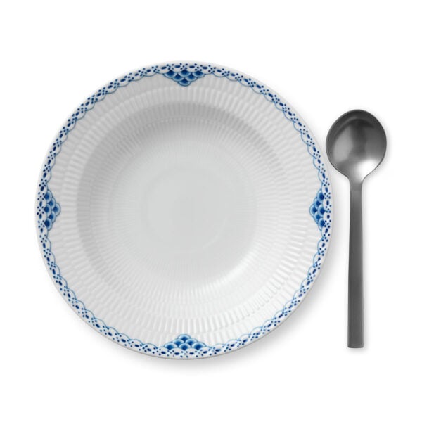RoyalCopenhagen-1017268-PRINCESS-PLATE-DEEP-21CM-01-1200x1200-100KB Royal Copenhagen Princess Deep Plate shown on table | Kneen & Co