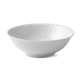 Royal Copenhagen White Fluted Half Lace Cereal Bowl | Kneen & Co