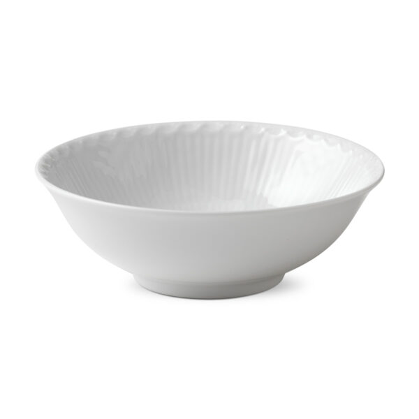 Royal Copenhagen White Fluted Half Lace Cereal Bowl | Kneen & Co