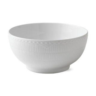 Royal Copenhagen White Fluted Half Lace Large Serving Bowl | Kneen & Co