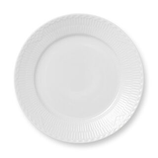Royal Copenhagen White Fluted Half Lace Salad Plate | Kneen & Co
