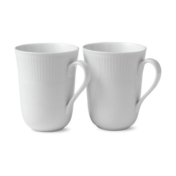 Royal Copenhagen White Fluted Mug – Set of 2 | Kneen & Co