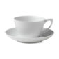 Royal Copenhagen White Fluted Teacup and Saucer | Kneen & Co