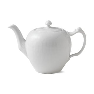 Royal Copenhagen White Fluted Large Teapot | Kneen & Co