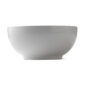Royal Copenhagen White Fluted Serving Bowl shown on table | Kneen & Co