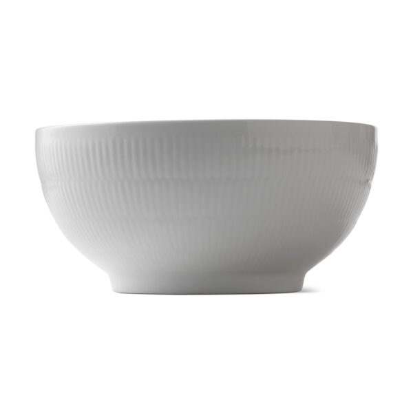 RoyalCopenhagen-1017399-WHITE-FLUTED-BOWL-310CL-1200x1200-100KB Royal Copenhagen White Fluted Serving Bowl shown on table | Kneen & Co