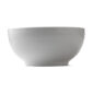 Royal Copenhagen White Fluted Serving Bowl shown on table | Kneen & Co