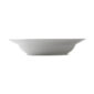 Royal Copenhagen White Fluted Deep Plate shown on table | Kneen & Co