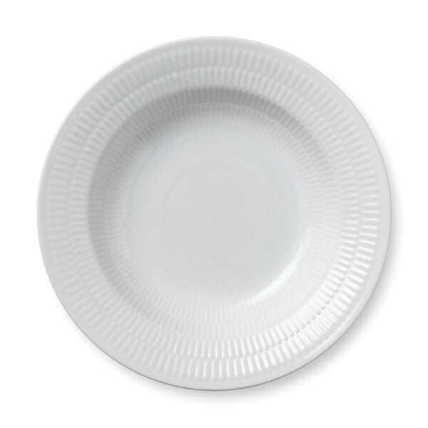 RoyalCopenhagen-1017400-WHITE-FLUTED-PLATE-DEEP-21CM-1200x1200-100KB Royal Copenhagen White Fluted Deep Plate | Kneen & Co