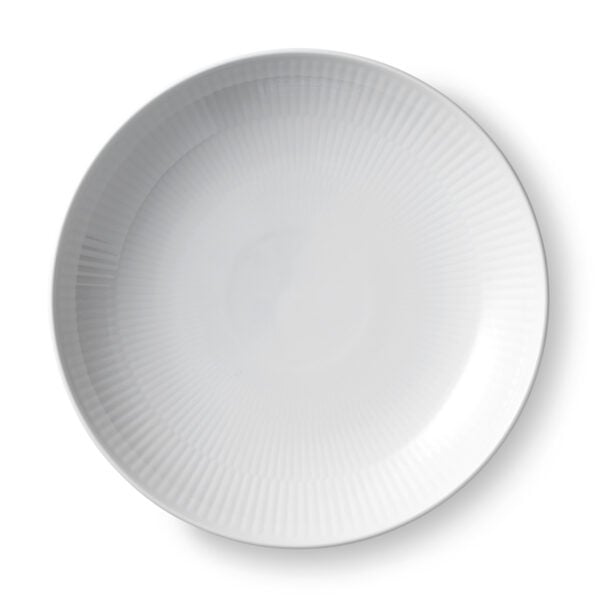 Royal Copenhagen White Fluted Deep Dinner Plate | Kneen & Co