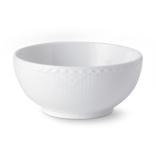 Royal Copenhagen White Fluted Half Lace Side Dish Bowl | Kneen & Co