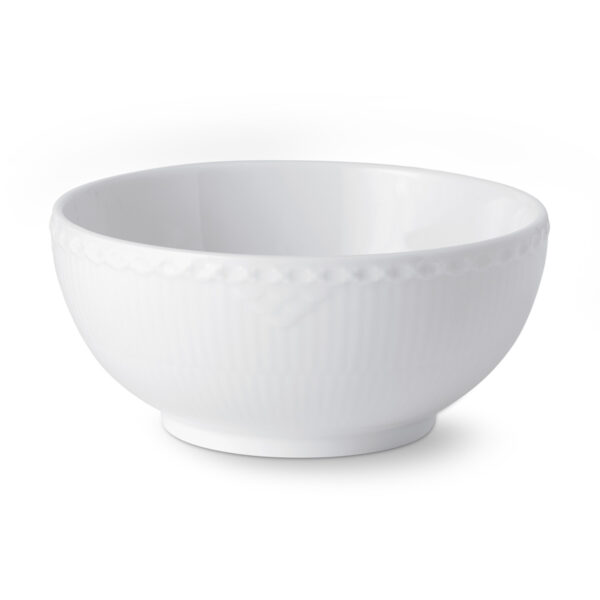 RoyalCopenhagen-1028386-White-Fluted-HL-Bowl-15cm-01-1200x1200-100KB Royal Copenhagen White Fluted Half Lace Side Dish Bowl | Kneen & Co