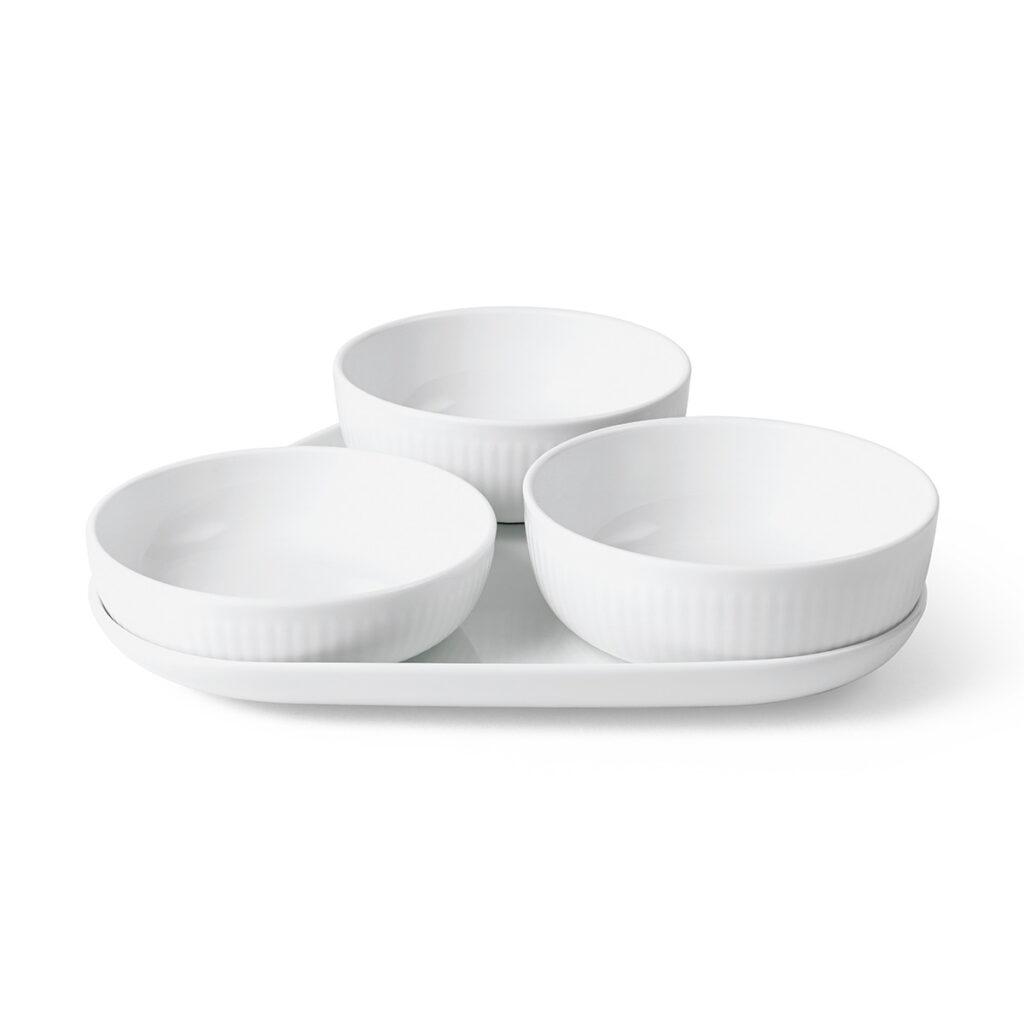 【新品】  White Fluted 食器セット① Royal Copenhagen White Fluted Serving Set - Kneen & Co