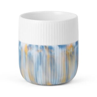 Royal Copenhagen Fluted Contrast Ocean Mist Marble Mug | Kneen & Co