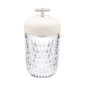 Saint-Louis Folia Portable Lamp White Wood and Crystal | Kneen & Co